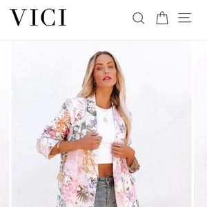 VICI DOLLS - SUNDEW COTTON LINEN POCKETED BLAZER - IVORY - Large!